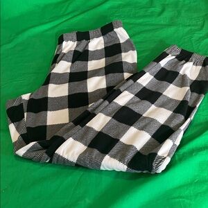 Plaid Black and White Kids Bottoms
